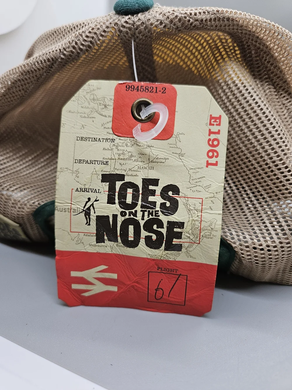 NWT Toes On The Nose One California Day Snapback Trucker Hat Green Tan Bear OSFA